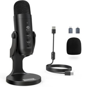 ZealSound USB Microphone,Condenser Computer PC Mic K66