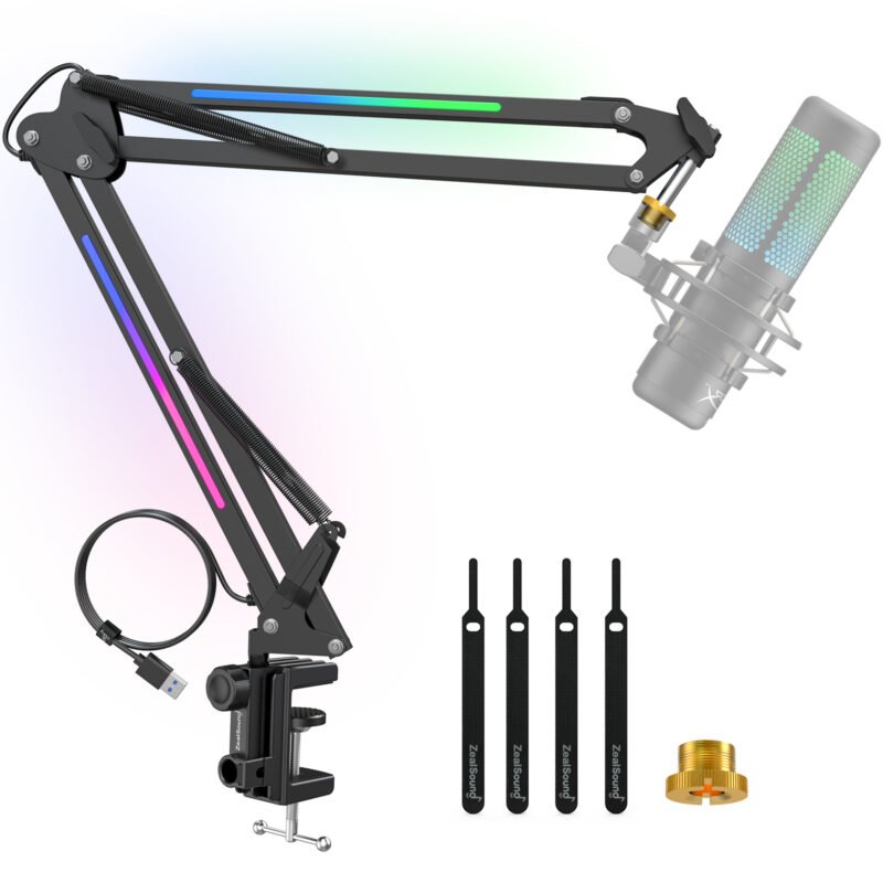 ZealSound RGB Microphone Arm Stand