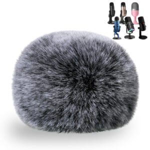 ZealSound Blue Yeti Pop Filter for Blue Yeti Microphone,Mic Foam Cover with Furry Windscreen Muff windshield for ZealSound K66/Yeti/Yeti X/Yeti Nano/Blue Yeti Pro/AM8/SoloCast and More USB Mics
