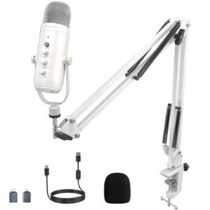 K66 USB Microphone Equipped with Mic Boom Arm